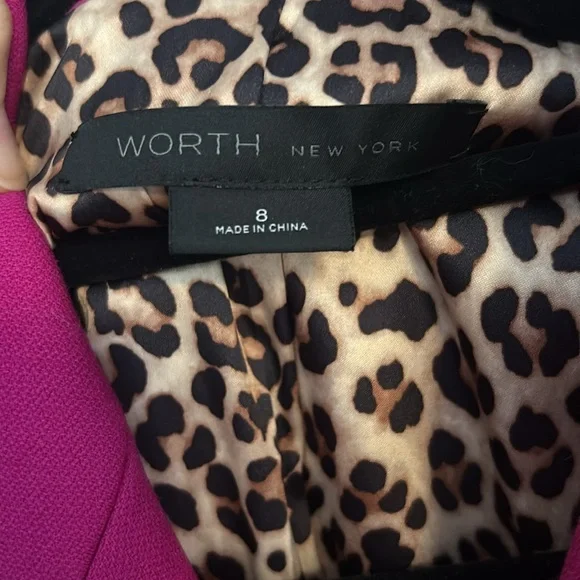 Worth New York Fuchsia Wool Blazer Size 8 - Picture 2 of 9